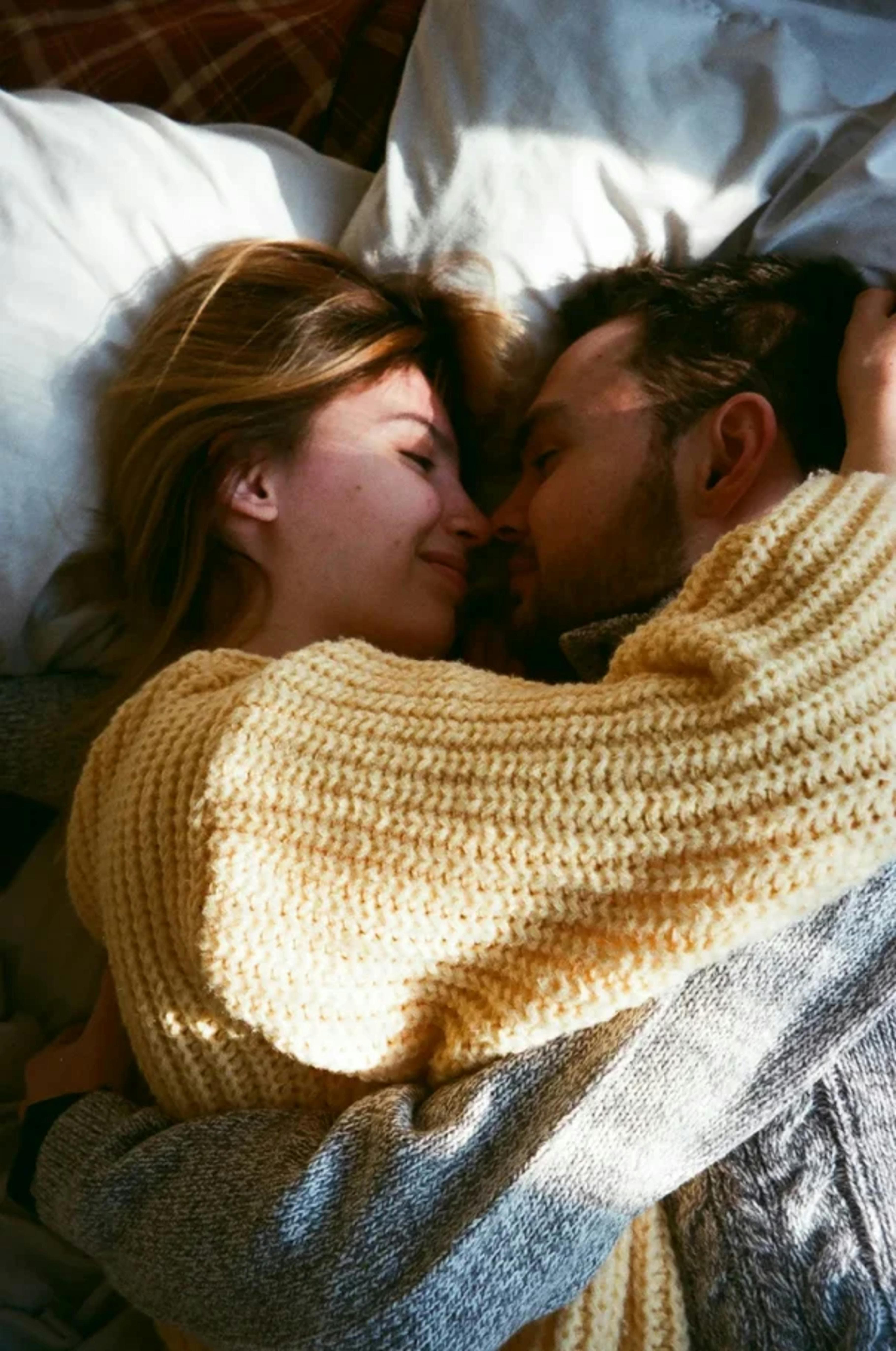 Couple cuddling